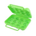 thumbnail image 4 of Bandeja de plástico de doble cara para huevos, caja de almacenamiento, contenedor con asa para 12 huevos (verde), 4 of 8