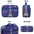 thumbnail image 3 of Eiffel Tower Lunch Box Men Women Strap Lunch Bag Lining Portable Lightweight Lunch Cooler Bag for Office/Work Meals, 3 of 6
