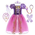 thumbnail image 1 of Vestido de Rapunzel para niña, disfraz de princesa enredada para bebé, Halloween, Cosplay, Navidad, Carnaval Fivean unisex, 1 of 2