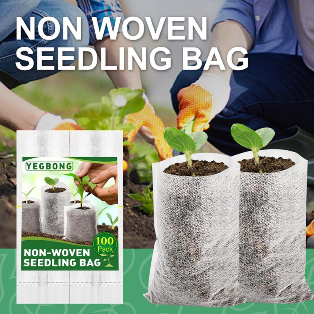 8x10cm Biodegradable Non-Woven Nursery Bags Plant Pouch Grow Seedling Pots 