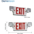 Red Sticker On Emergency Light Red Exit Sign with Emergency Lights, LED Emergency Exit Light with ...