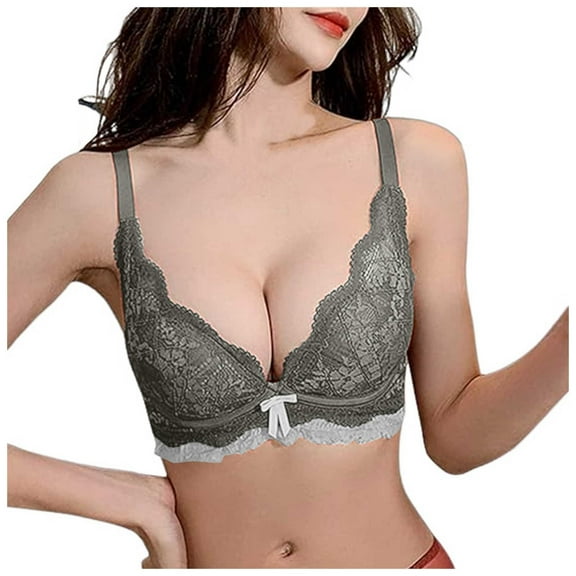 Fsqjgq Bras for Women Underwear Strapless Bra Push Up Large Size Womens Sports Bras Longline Sports Bra Sexy Lace Underwear Small Push Up Sag Bra Without Underwire Adjustment Bra Seamless Spor