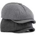 thumbnail image 6 of CoCopeaunts Beret Hat Classic Warm Winter Hat Solid Octagonal Newsboy Cap Vintage Artist Painter Ivy Hat Paperboy Hat, 6 of 7
