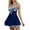 Navy-02, variant on DISKEBUISS One Pieces Swimdress Swimsuits for Women V Neck Wrap Bathing Suit Tummy Control Swim Dresses Skirt