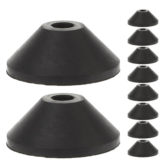 OUNONA Conical Rubber Washers for Water Tank Sealing 10pcs Black Heavy Duty Toilet Repair Kit for Home Use