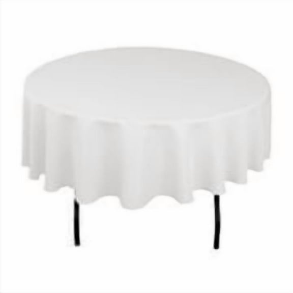 Craft and Party Polyester Tablecloth 90" Round (White)