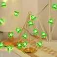 thumbnail image 4 of RyanK St Patricks Day Decorations 78.7in St. Patrick's Day Decorations Lights Leprechaun Hat Gold Coin String Light Green Yellow Light Battery Operated, 4 of 6
