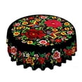 thumbnail image 2 of Mexican Floral Tablecloth for Dining Table, Rectangle and Round Size with Scalloped Edge, Vibrant Colorful Folk Art Pattern Table Cover (Watermelon Red,Rectangle 152 x 152 cm), 2 of 8