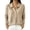 Beige, variant on Sweater for Women Collared V-Neck Polo Pullover Top Long Sleeve Ribbed Knit Casual Fall Blouse