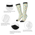 thumbnail image 4 of Picia Women Crew Soft Moisture-wicking Socks Tiger Leaves Pattern Design Cotton Socks, One Size fit All, 4 of 9