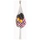 thumbnail image 1 of Cesta colgante de macramé para frutas: cesta bohemia para almacenar patatas, cebollas y frutas: decoración bohemia para colgar en la pared de la cocina, 1 of 6