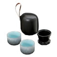 thumbnail image 1 of Travel Ceramic Tea Pot Set Ceramic Portable Protective Bag Crockery Tea Infuser Travel Tea Set For Picnic Camping Reisen im Freien Versión perfecl Teteras de cerámica, 1 of 6