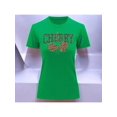 thumbnail image 1 of Playera Blusa Cherry Cerezas Animal Print Color Verde Talla Mediana Marca Emil SaEs, 1 of 4