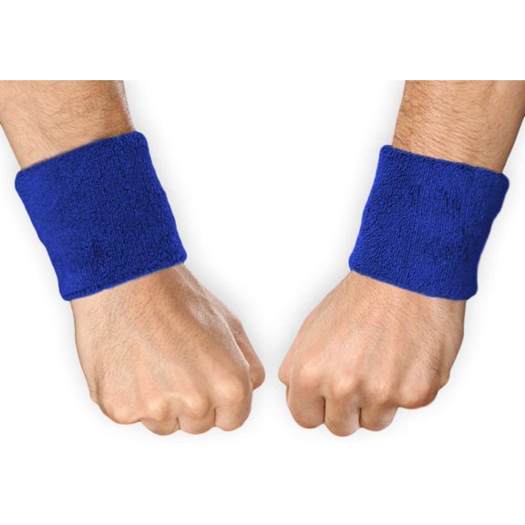 Wrist Bands - Sweat Bands Wristbands for Working Out - Soft Moisture Absorbent Cotton Terry Cloth Sweatbands for Women & Men