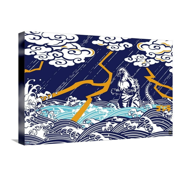 Godzilla - Storm Canvas Wall Poster, 14.725" x 22.375"