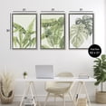 thumbnail image 3 of Stupell Industries Tropical Leaves Collection 3 Piece Gray Framed Floater Canvas Set design by Errico & Slyp, 31 x 21, 3 of 9