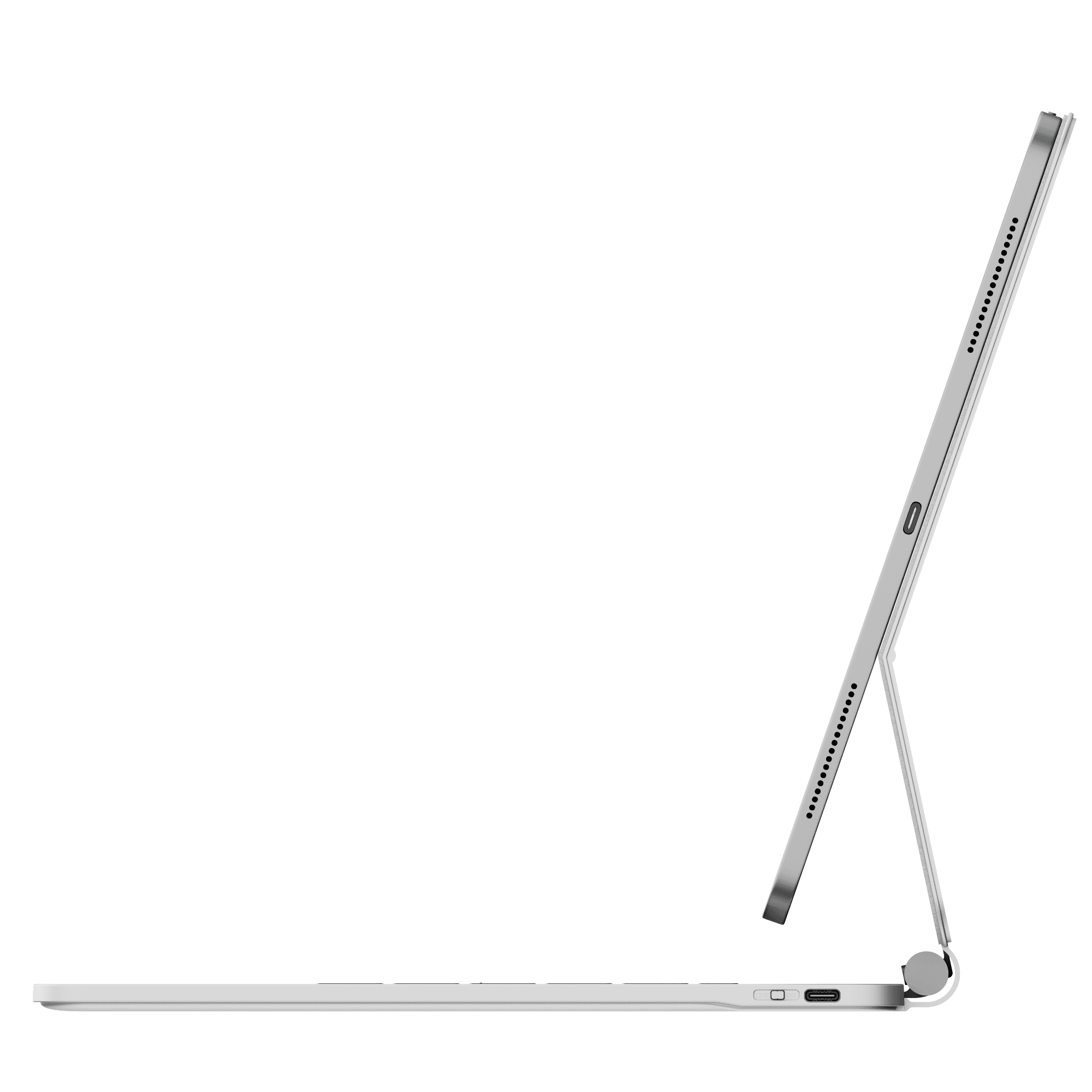 Pekarejue Magic Keyboard Case + Stylus Pen Compatible with Apple iPad Pro 13-inch M4 2024 & M5 2025, White