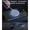 thumbnail image 4 of for iPhone 14 Pro Max Case Compatible with MagSafe, Translucent Matte Shockproof Phone Case Cover - Black, 4 of 7