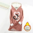 thumbnail image 3 of AOOCHASLIY Christmas Tops Weatshirt For Women Winter Warm Lined Fleece Tops Thick Warm Long Sleeve Pullover, 3 of 6