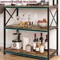 thumbnail image 5 of Kitchen Bakers Rack, 5-Tier Microwave Oven Stand with Large Storage Shelf and 6 Hooks for Spice, Pots Organizer, Rustic Brown, 5 of 7