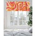 thumbnail image 5 of Abstract Distortion Texture Valances for Windows Red Yellow Line Fluid Art Valance Rod Pocket Light Filtering Short Window Treatments Curtains for Kitchen Bathroom Living Room Bedroom, 42 x 12 Inch, 5 of 7