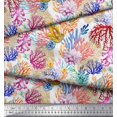 thumbnail image 3 of Soimoi Rayon Fabric Coral Ocean Print Fabric by The Yard 56 Inch Wide, 3 of 3