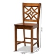 thumbnail image 5 of Baxton Studio Walnut Brown Finished Wood 2-Piece Counter Stool Set, 5 of 8