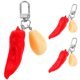 thumbnail image 4 of Bag Pendant Red PVC Vegetable Keychain Pepper Garlic Slice 3Pcs Set, 4 of 4