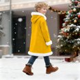 thumbnail image 4 of Tdoqot Boys Winter Coats Sherpa Lined- Casual Thick Cardigan Warm Kids Hooded Long Jacket Yellow Size 10, 4 of 7