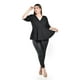 thumbnail image 4 of Blusa corte peplum con brillo Roman Fashion /Tallas Extras, 1759 (Negro) negro 38, 4 of 5