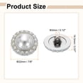 thumbnail image 2 of Uxcell 10pcs 35L Botones de Perla Sintética Plateados de 22mm 7/8" Reemplazo de Botones de Costura para Abrigos, Ropa, Decoración de Bricolaje y Manualidades #6, 2 of 7