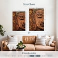 thumbnail image 4 of Elephant Stock Carved Buddha Face Wall Art - Vertical Canvas Wall Art - Hallway Wall Decor - Religion And Spirituality Canvas - Brown And Black Decor - 30" x 45", 4 of 8