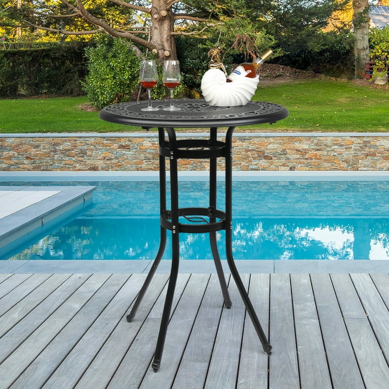 Tall patio table with umbrella hole sale