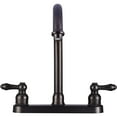 thumbnail image 3 of Dura Faucet Faucet DF-PK340L-VB Used For Kitchen; Single Piece 8 Inch Deck Mount; 11-1/2 Inch Hi-Rise Spout; 2 Teapot Designer Handle; Venetian Bronze Coated/Plastic; 2 Hole Application, 3 of 5