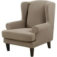 thumbnail image 1 of Wing Back Chair Covers with Arms Piece Slipcovers for Armchair Washable Stretch Print Pattern Wingback Chair Cover Furniture Protector Geometry, 1 of 8