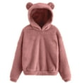 thumbnail image 3 of Ahdbta 2 Pcs Sweatshirts for Kids Cute Teddy Bear Fleece Pullover Tops Solid Color Long Sleeve Casual Warm Thickened Tops, 3 of 5