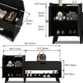 thumbnail image 2 of 50" Entryway Shoe Bench with Hidden Storage,Shoe Organizer Storage Bench with Shelf and Cabinet Entryway Bench for Bedroom Living Room and Hallway, 2 of 14