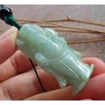 thumbnail image 3 of Certified Green Burma Natural A Jade jadeite Pendant Money God Yuan Bao Ruyi Necklace 587056 TN, 3 of 9