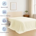 thumbnail image 3 of Amay Premium Organic Cotton Flat Sheet, 500 Thread Count Luxury Top Sheet, Cooling & Durable Bedding Sheets, Texas King, Ivory(110" x 125") 1 Piece, 3 of 7