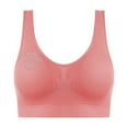 thumbnail image 6 of AINIYS Lift and Support Push-Up Bra Seamless Soft Cup Bra Women's Cleavage Bra Breathable Everyday Bras No Underwire T-Shirt Bra Wide Straps Sports Yoga Bra Bralette Wireless Watermelon Red L, 6 of 6