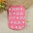 thumbnail image 3 of Xmarks Set of 4 Valentines Day Pet Shirts Dog Clothes Heart Pattern Puppy T-Shirt Dog Pullover Breathable Dog Apparel for Pet Puppy Dog Cat M, 3 of 8