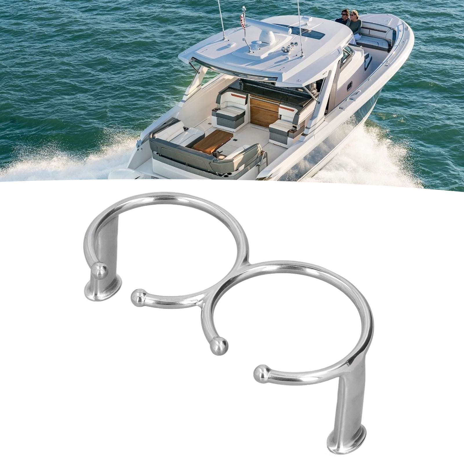 Domqga Open Cup Holder,Double Open Cup Holder 316 Stainless Steel