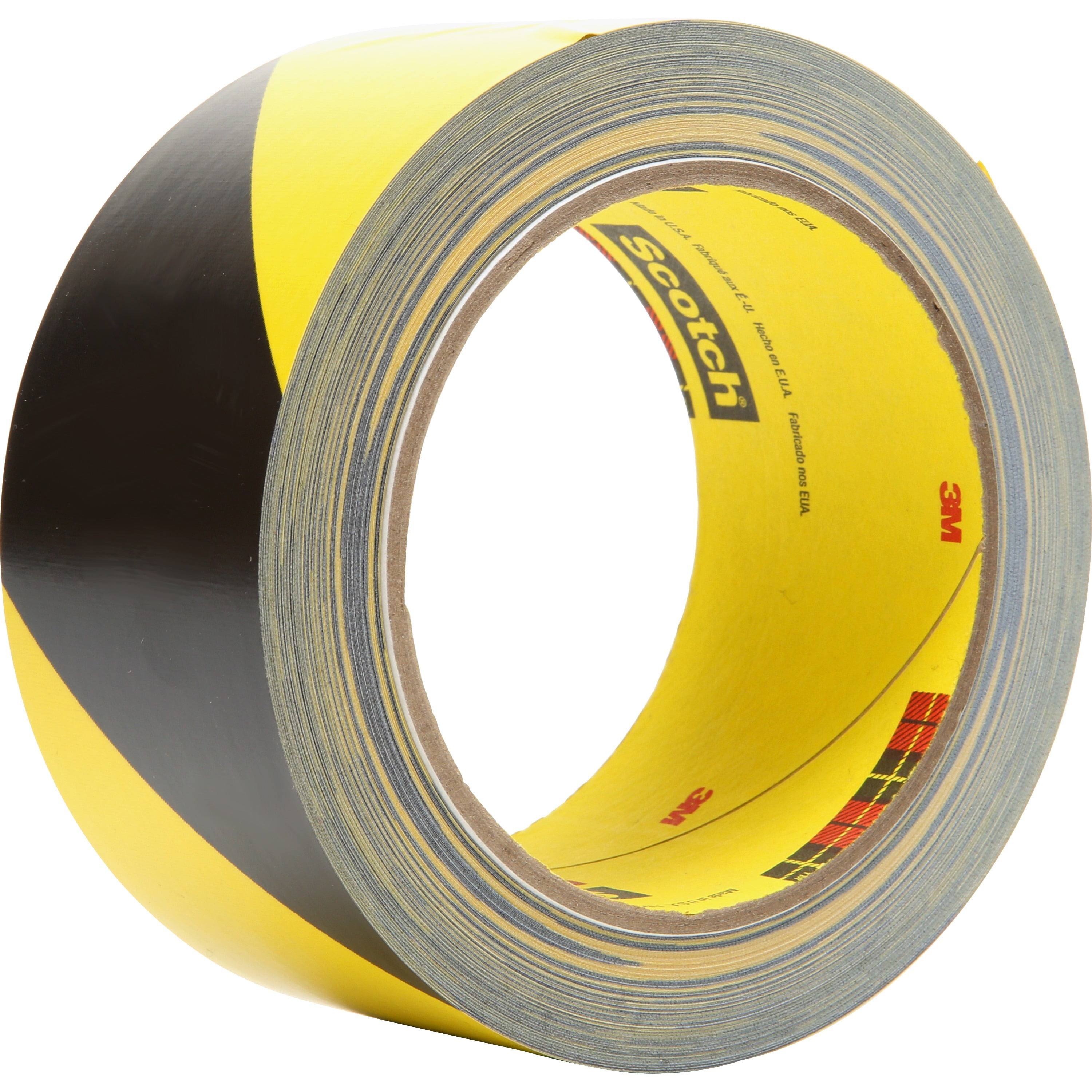 3M Diagonal Stripe Safety Tape, Black, Yellow, 1 Roll (Quantity