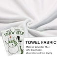 thumbnail image 4 of 2PCS Hello Winter Blue Snowman Kitchen Dish Towels Sonwy Let it Snow Snowflakes Hand Drying Baking Cooking Cloth, Christmas Funny Holiday Xmas Decor Home Decoration 18 x 26 Inch, 4 of 6
