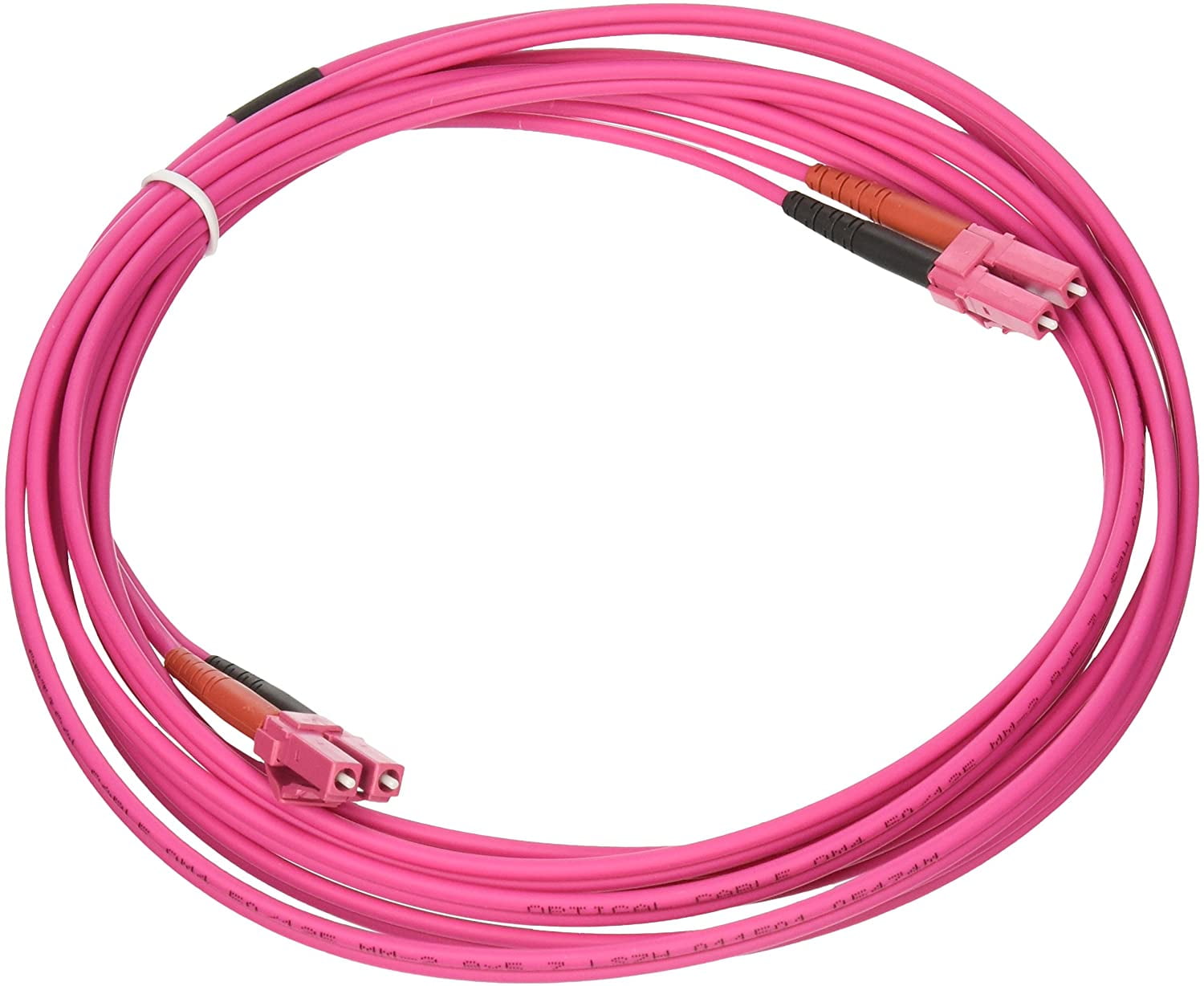 eDragon 10 Gigabit Aqua OM4 Fiber Optic Cable, LC / LC, Multimode, Duplex, 50/125, 3 meter (10