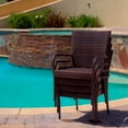 thumbnail image 5 of GDF Studio Cabrillo Outdoor Contemporary Wicker Stacking Chairs (Set of 4), Multi-Brown, 5 of 5