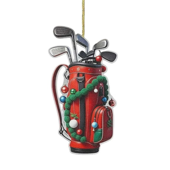 Golf Bag Christmas Ornament 2025, Golf Bag 2D Flat Acrylic Ornaments, Personalized Gift for Golfers, Christmas Tree Decor, Xmas Birthday Gifts for Golfers