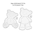 thumbnail image 3 of Troqueles de corte de Metal Bewildely 2 piezas de acero al carbono para tarjetas en forma de oso Herramientas y accesorios para hornear, 3 of 6