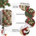 thumbnail image 2 of 72x78 Inch Shower Curtain Vintage Checkered Christmas Bathroom Decor, Waterproof Fabric Bathtub Bath Curtains Decorative Xmas Tree Snowflake Truck Extra Long Shower Curtain Set with Hooks, 2 of 8