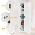 thumbnail image 4 of Tcbosik 71" Tall Pantry Cabinet with 4 Adjustable Shelves, 2-Doors Wooden Storage Cupboard for Kitchen Bathroom Bedroom Living Room (White), 4 of 9